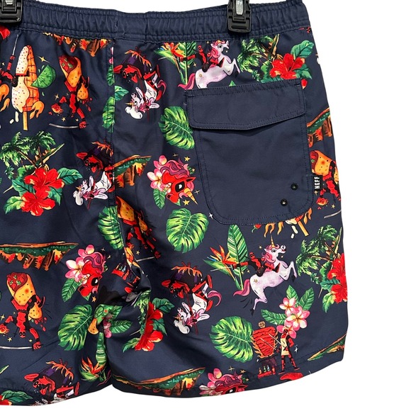 Marvel NEFF Deadpool Swim Trunks Mens Large Board Shorts Floral Superhero Print - Picture 4 of 7